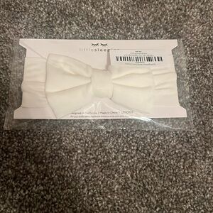 Little sleepies ivory bow